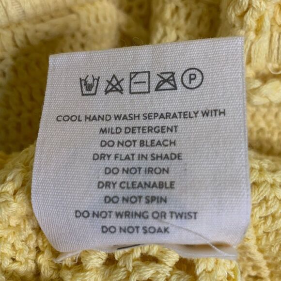 NWOT SPELL Let the Sunshine In Crochet Mini Dress. Color Lemon. Size Medium - Picture 10 of 11